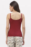 Floret Cotton Camisole (Pack of 2) - Maroon Sky — thumbnail 3